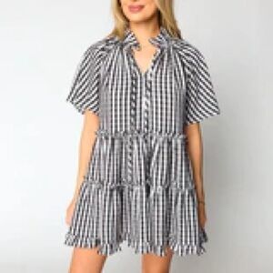 Buddy Love Black and White Checkered Mini Dress